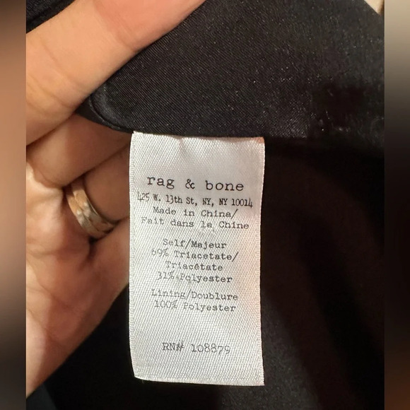 Rag & Bone Aya Lace-Panel Black Dress Size 2 - Picture 9 of 9